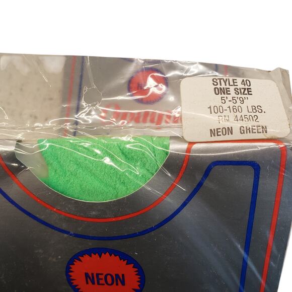 Vintage Opaque Panty Hose Neon Pink Green Yellow Orange 80s One Size - Picture 7 of 8